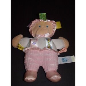 Taggies Mary Meyer Baby Doll Pink White Texture Plush Developmental 9"